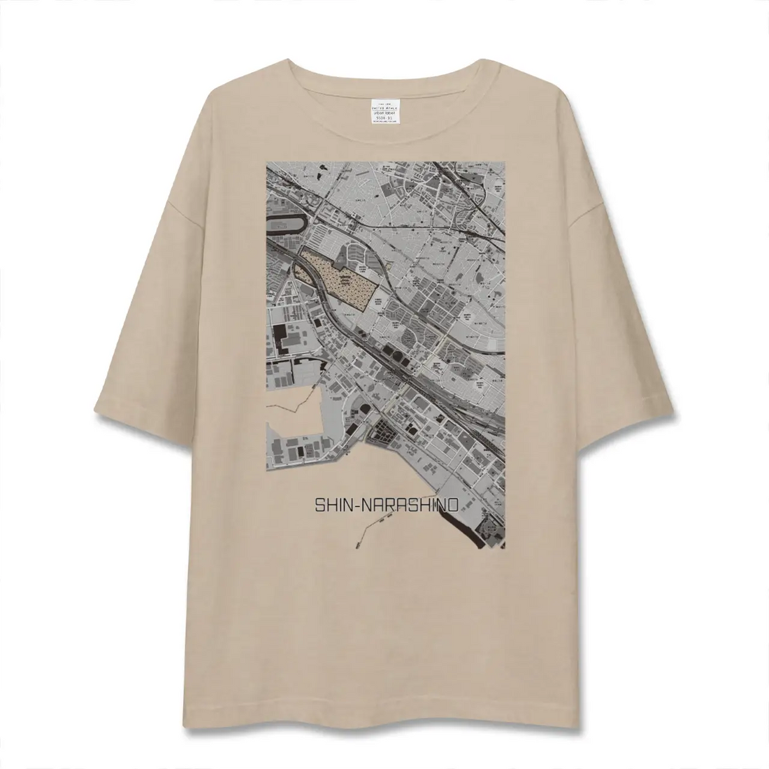 【新習志野（千葉県）】地図柄ビッグシルエットTシャツ