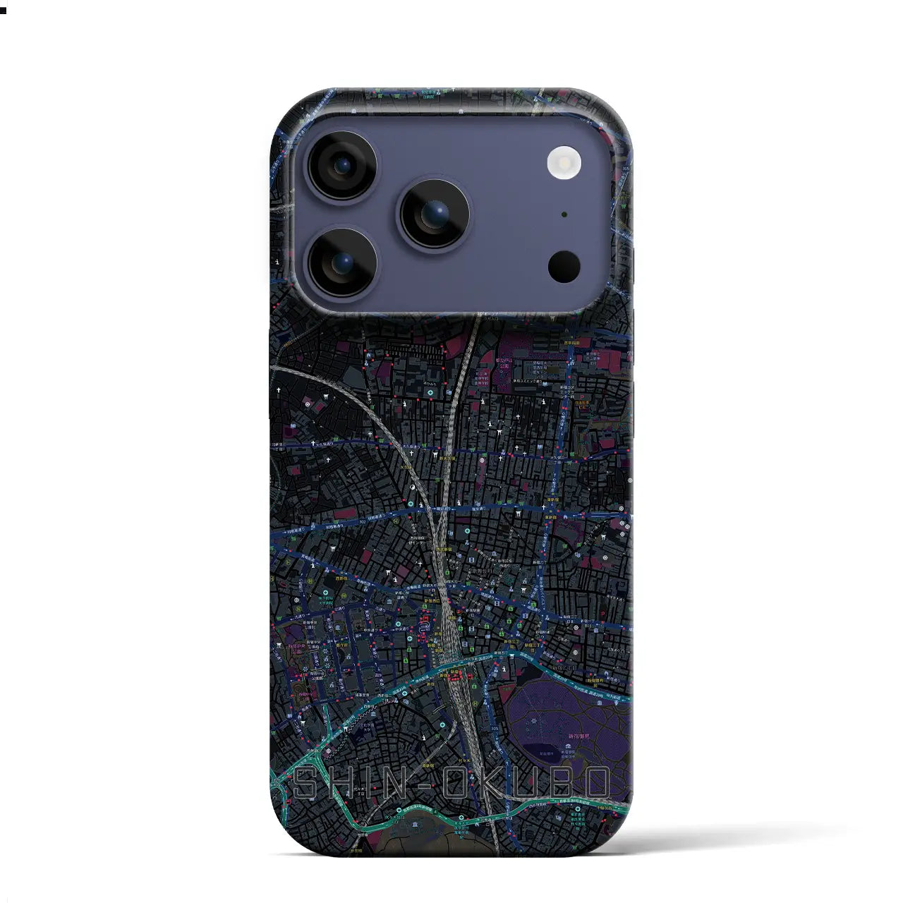 【新大久保（東京都）】地図柄iPhoneケース（バックカバータイプ）