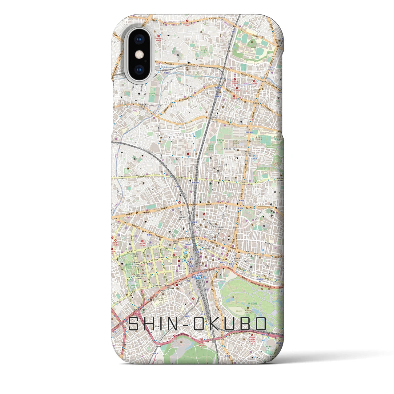 【新大久保（東京都）】地図柄iPhoneケース（バックカバータイプ）