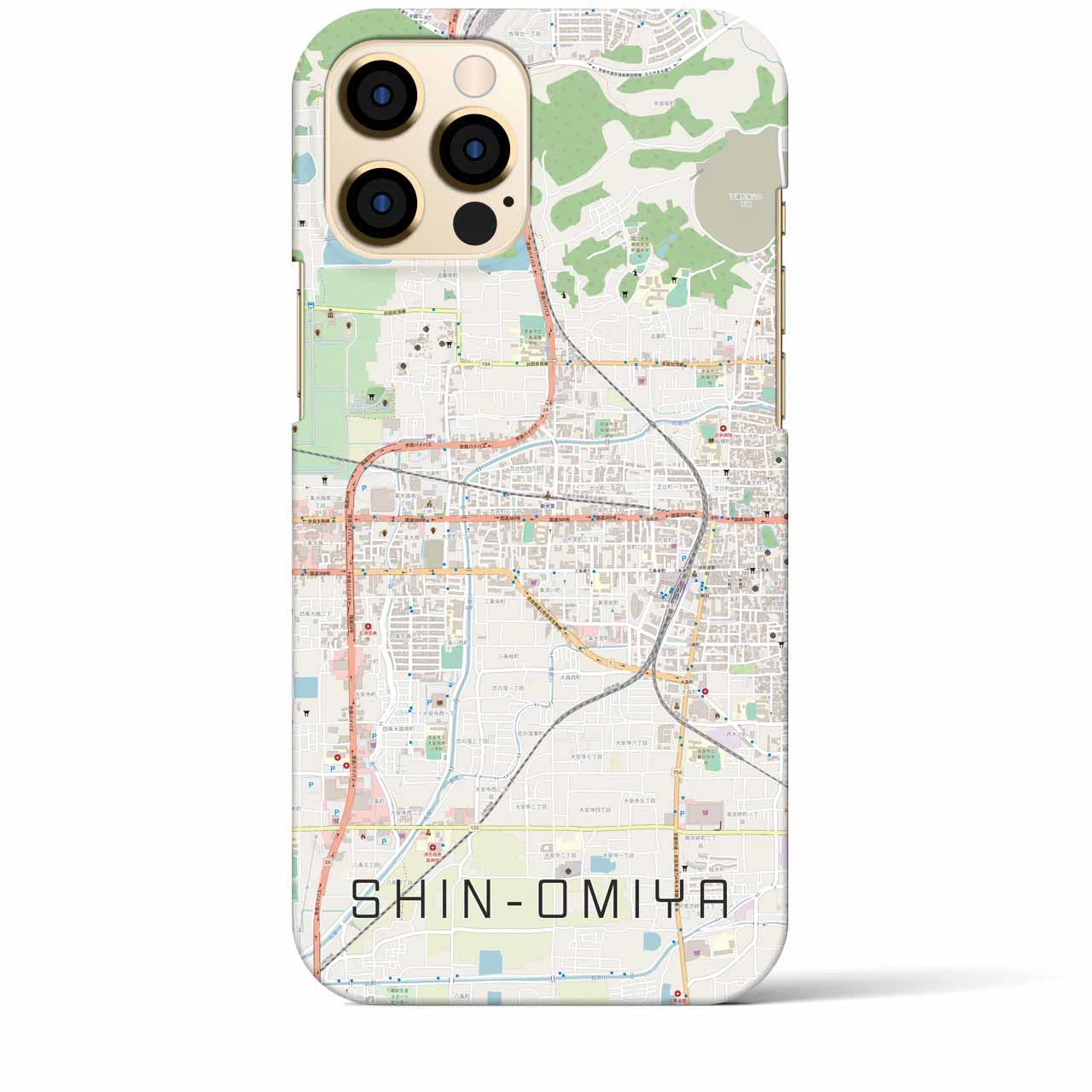 【新大宮（奈良県）】地図柄iPhoneケース（バックカバータイプ）