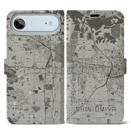 【新大宮（奈良県）】地図柄iPhoneケース（手帳タイプ）