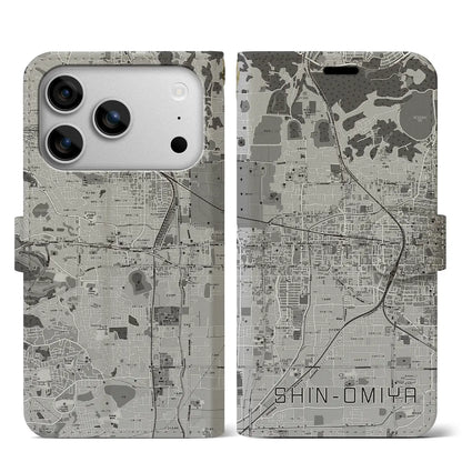 【新大宮（奈良県）】地図柄iPhoneケース（手帳タイプ）