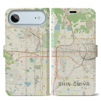 【新大宮（奈良県）】地図柄iPhoneケース（手帳タイプ）