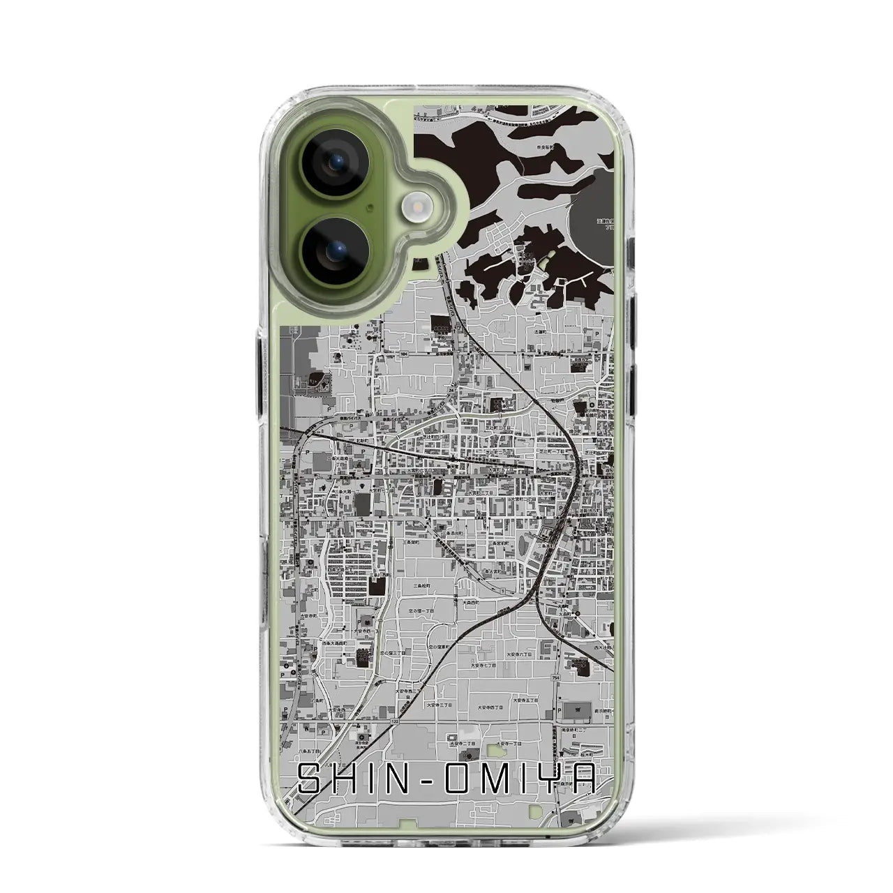 【新大宮（奈良県）】地図柄iPhoneケース（MagSafeタイプ）