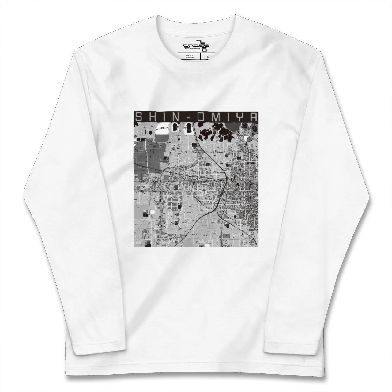 【新大宮（奈良県）】地図柄ロングスリーブTシャツ