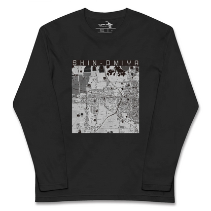 【新大宮（奈良県）】地図柄ロングスリーブTシャツ