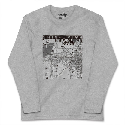【新大宮（奈良県）】地図柄ロングスリーブTシャツ