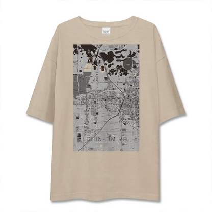 【新大宮（奈良県）】地図柄ビッグシルエットTシャツ