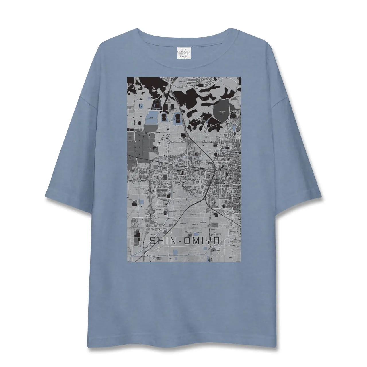 【新大宮（奈良県）】地図柄ビッグシルエットTシャツ