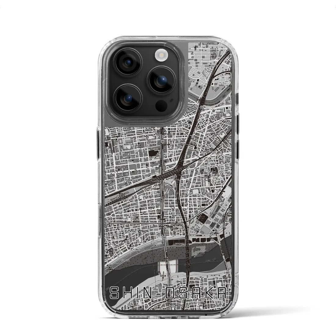 【新大阪（大阪府）】地図柄iPhoneケース（MagSafeタイプ）