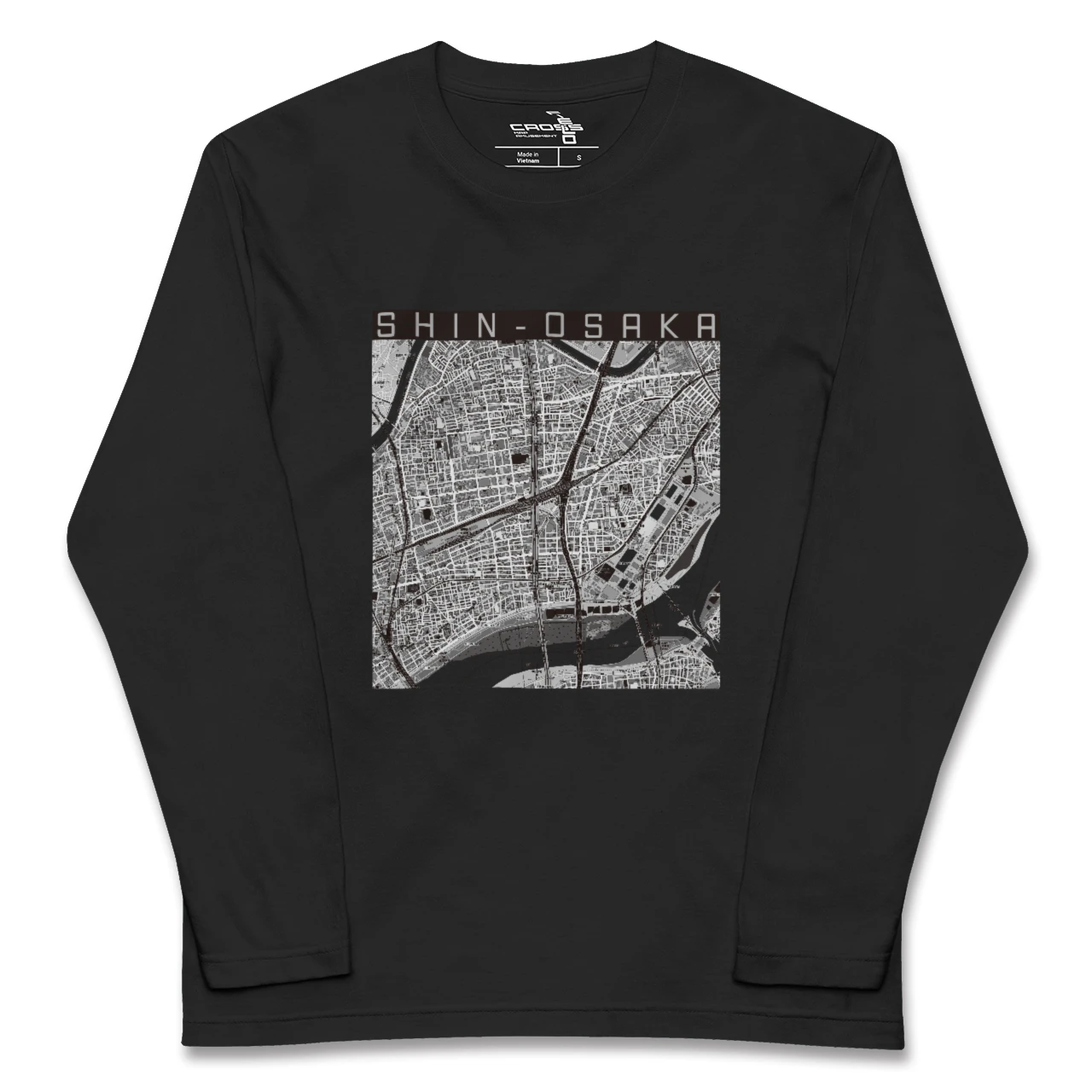 【新大阪（大阪府）】地図柄ロングスリーブTシャツ