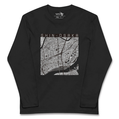 【新大阪（大阪府）】地図柄ロングスリーブTシャツ
