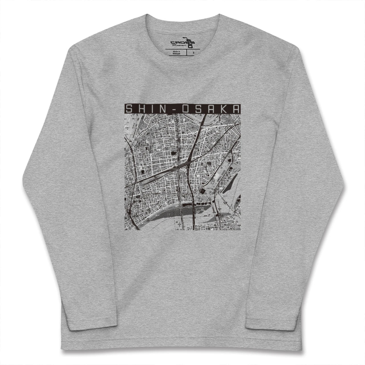 【新大阪（大阪府）】地図柄ロングスリーブTシャツ