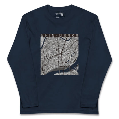 【新大阪（大阪府）】地図柄ロングスリーブTシャツ