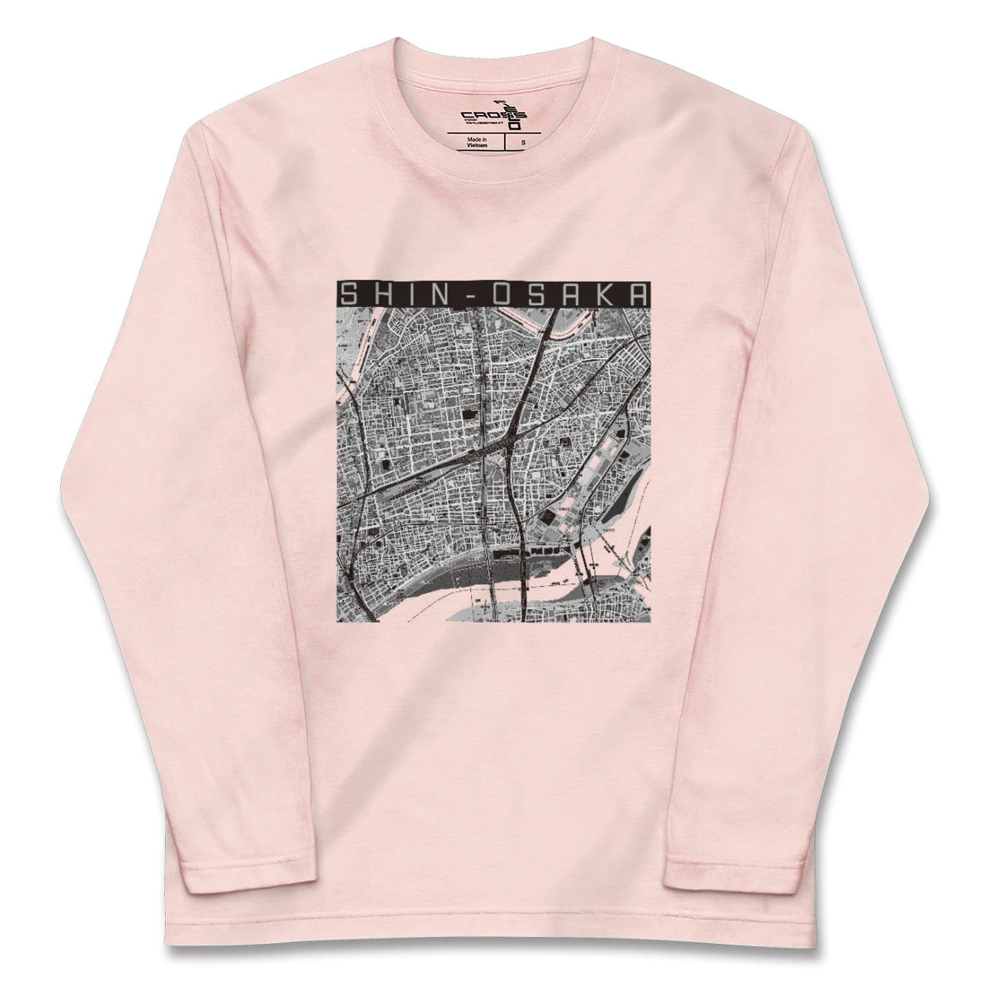 【新大阪（大阪府）】地図柄ロングスリーブTシャツ