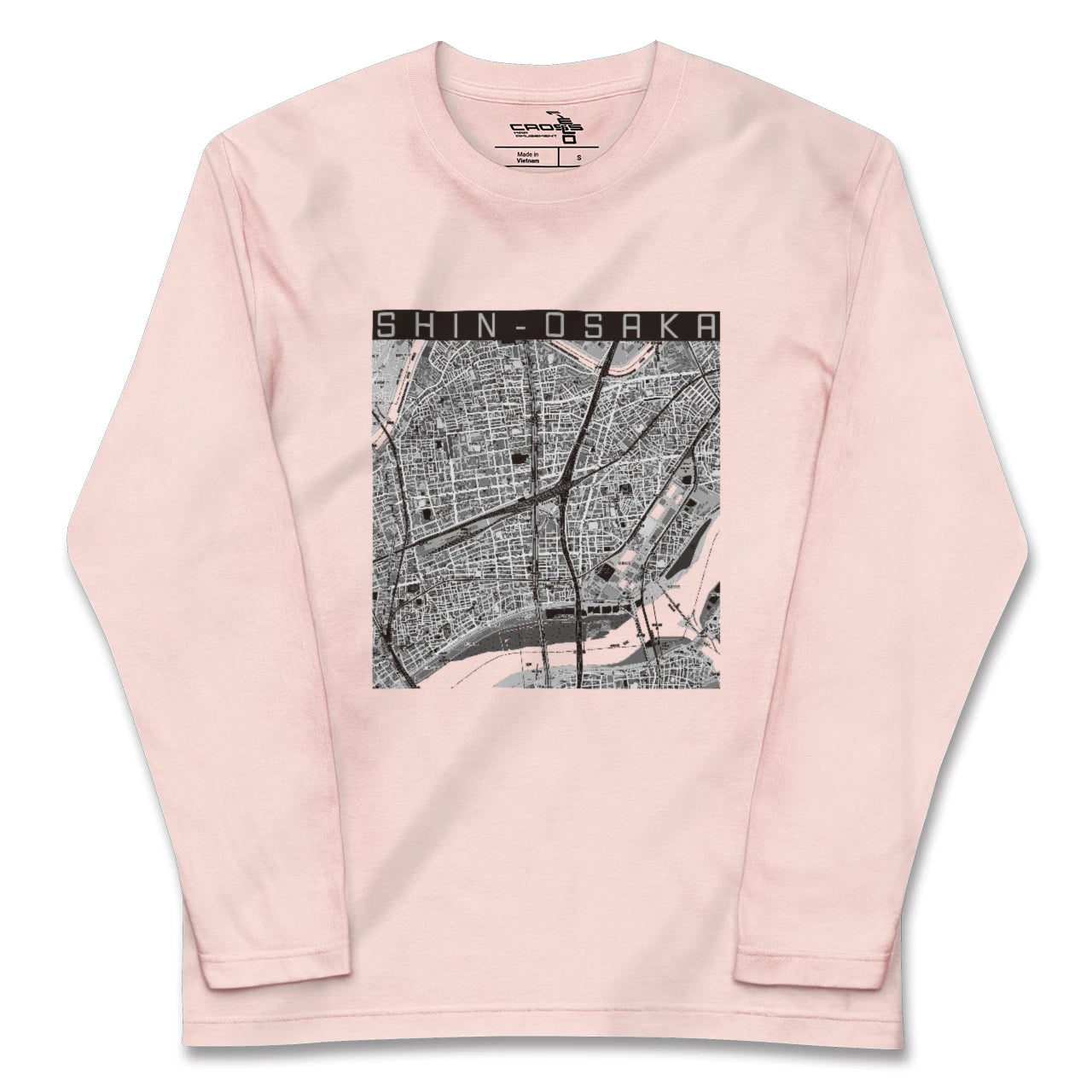 【新大阪（大阪府）】地図柄ロングスリーブTシャツ