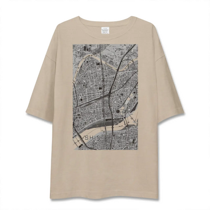 【新大阪（大阪府）】地図柄ビッグシルエットTシャツ
