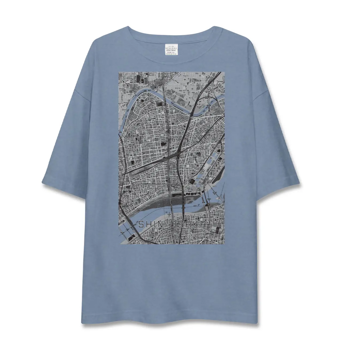 【新大阪（大阪府）】地図柄ビッグシルエットTシャツ
