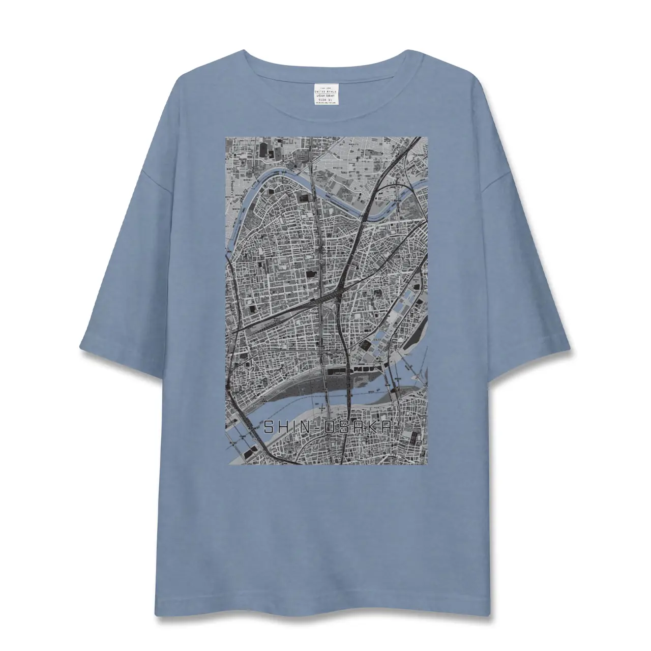 【新大阪（大阪府）】地図柄ビッグシルエットTシャツ