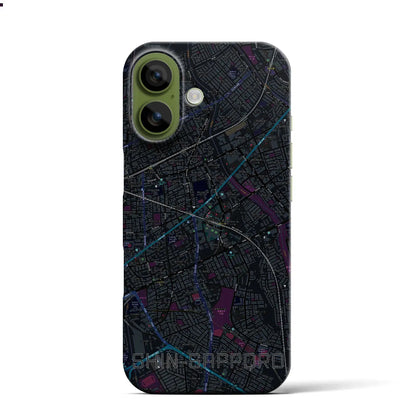 【新札幌（北海道）】地図柄iPhoneケース（バックカバータイプ）