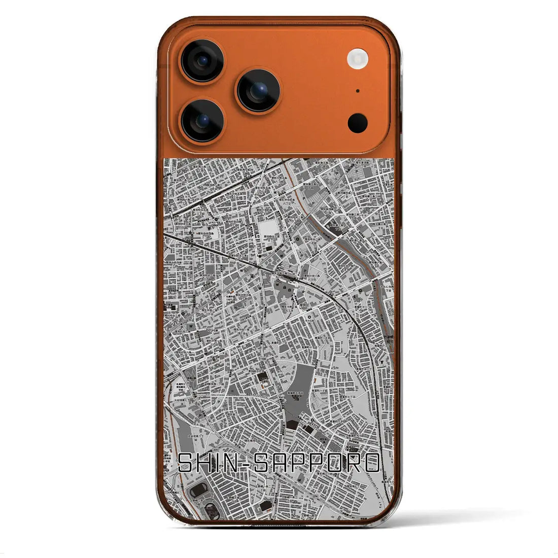 【新札幌（北海道）】地図柄iPhoneケース（クリアタイプ）
