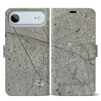 【新札幌（北海道）】地図柄iPhoneケース（手帳タイプ）