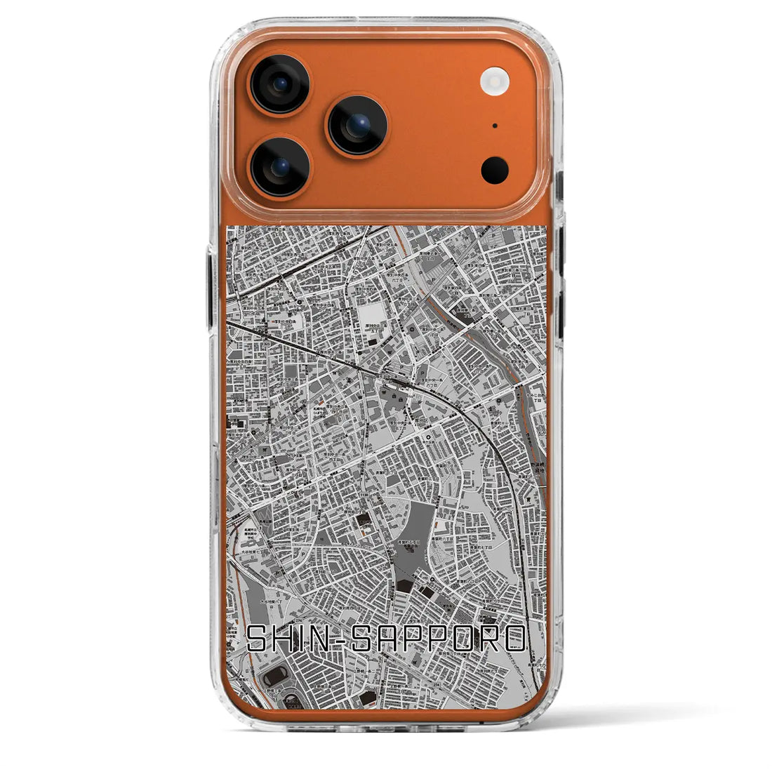 【新札幌（北海道）】地図柄iPhoneケース（MagSafeタイプ）モノトーンiPhone 17 Pro Max 用＜アウトレット＞