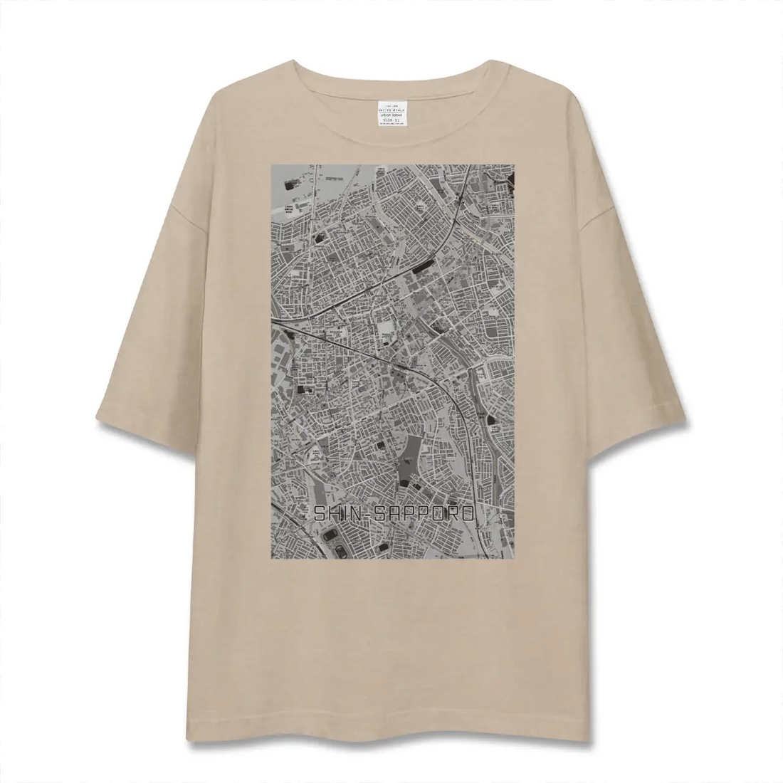 【新札幌（北海道）】地図柄ビッグシルエットTシャツ