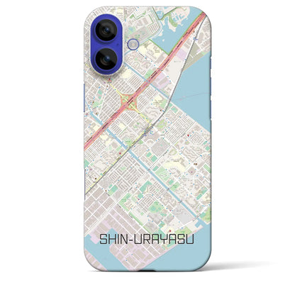 【新浦安（千葉県）】地図柄iPhoneケース（バックカバータイプ）ナチュラル・iPhone 16 Pro Max 用