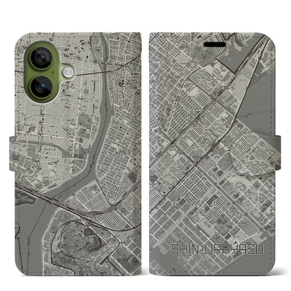 【新浦安（千葉県）】地図柄iPhoneケース（手帳タイプ）