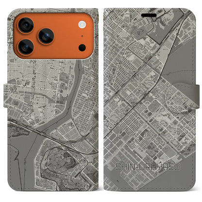 【新浦安（千葉県）】地図柄iPhoneケース（手帳タイプ）