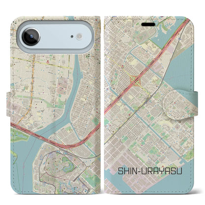 【新浦安（千葉県）】地図柄iPhoneケース（手帳タイプ）