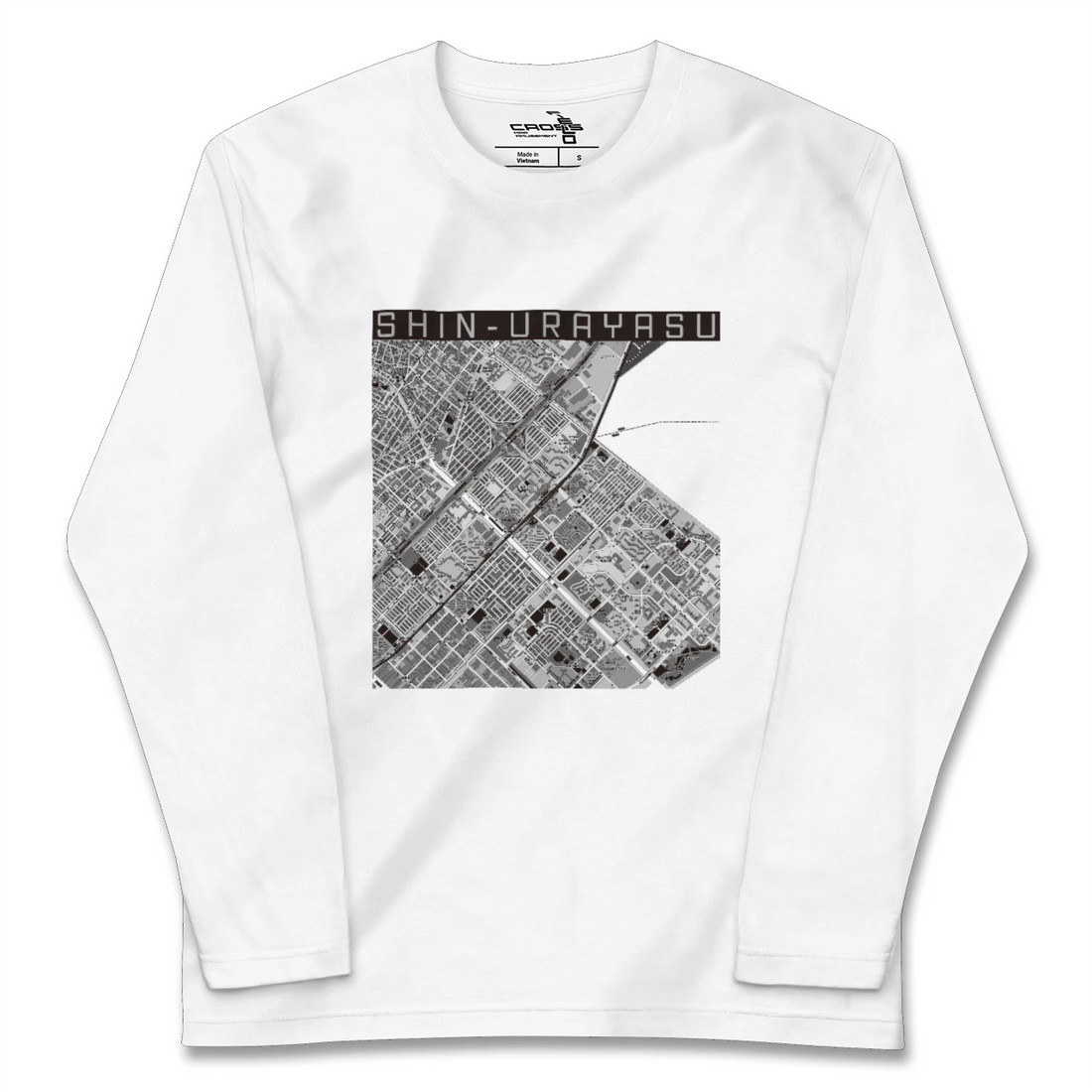 【新浦安（千葉県）】地図柄ロングスリーブTシャツ
