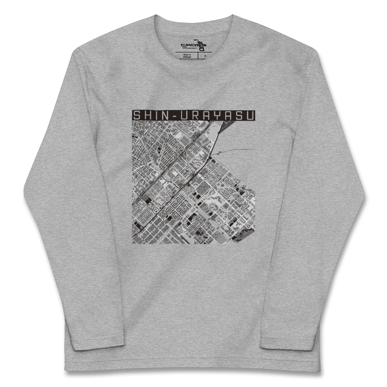 【新浦安（千葉県）】地図柄ロングスリーブTシャツ