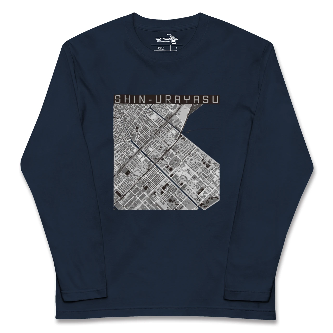 【新浦安（千葉県）】地図柄ロングスリーブTシャツ