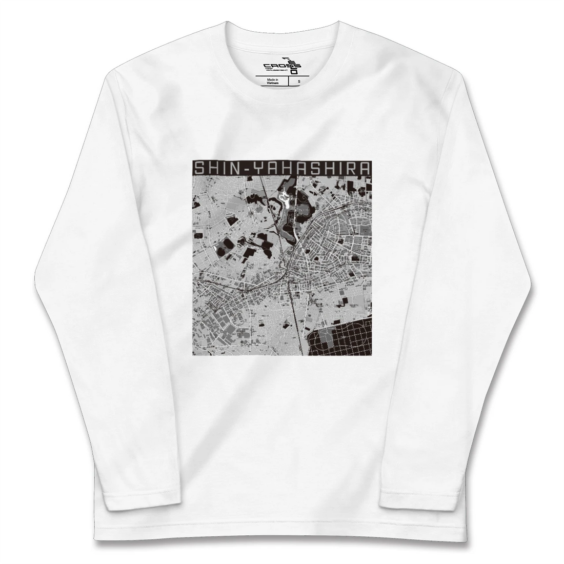 【新八柱(千葉県)】地図柄ロングスリーブTシャツ