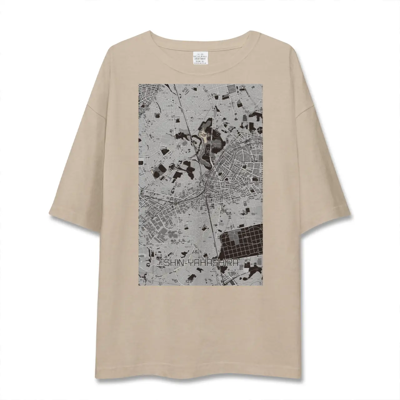 【新八柱（千葉県）】地図柄ビッグシルエットTシャツ