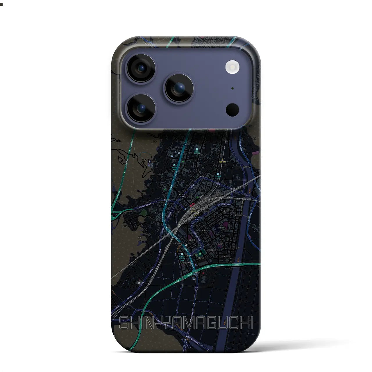 【新山口（山口県）】地図柄iPhoneケース（バックカバータイプ）