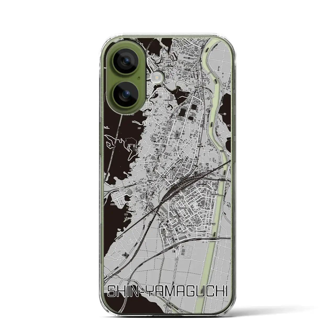 【新山口（山口県）】地図柄iPhoneケース（クリアタイプ）