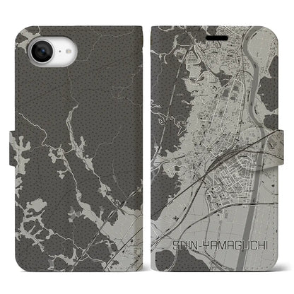 【新山口（山口県）】地図柄iPhoneケース（手帳タイプ）