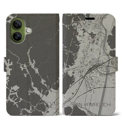 【新山口（山口県）】地図柄iPhoneケース（手帳タイプ）