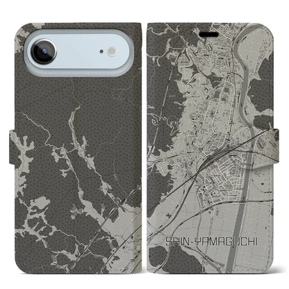 【新山口（山口県）】地図柄iPhoneケース（手帳タイプ）