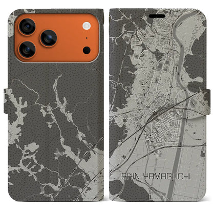 【新山口（山口県）】地図柄iPhoneケース（手帳タイプ）