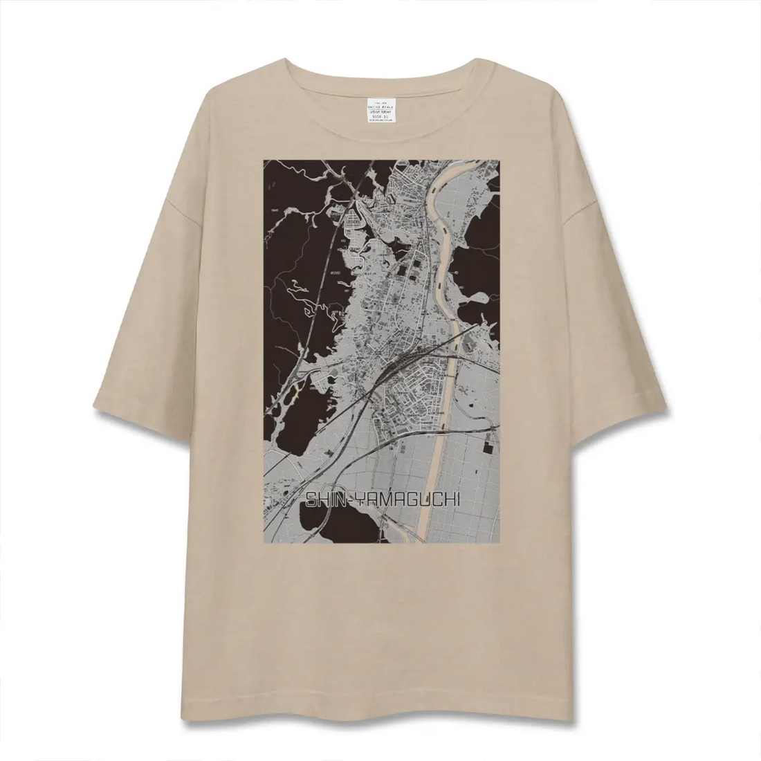 【新山口（山口県）】地図柄ビッグシルエットTシャツ