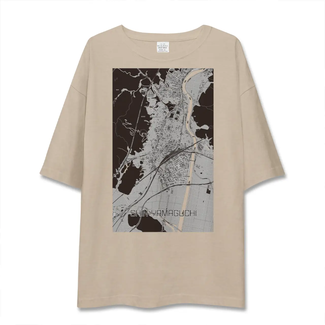 【新山口（山口県）】地図柄ビッグシルエットTシャツ