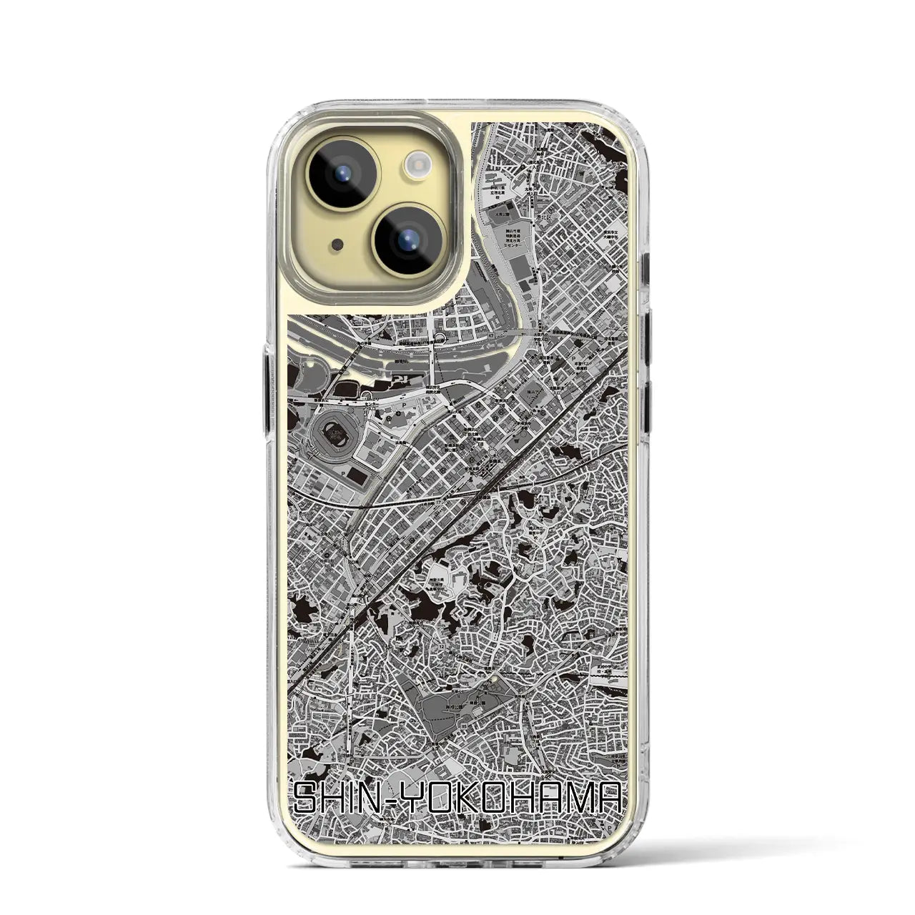 【新横浜（神奈川県）】地図柄iPhoneケース（MagSafeタイプ）