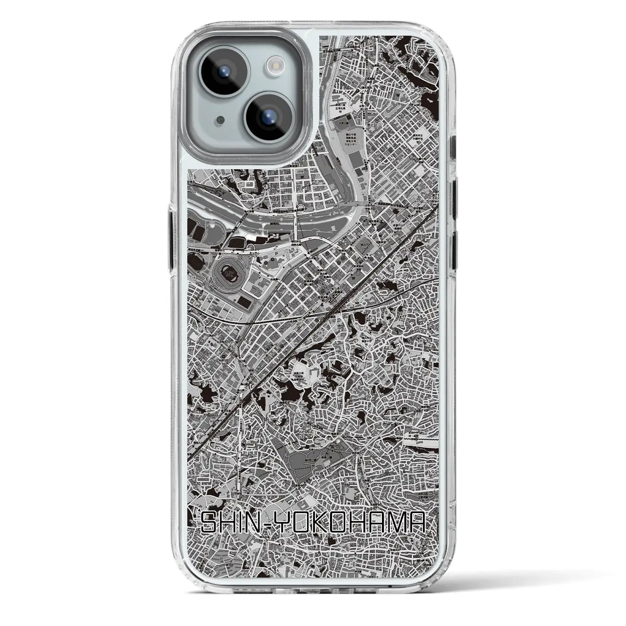 【新横浜（神奈川県）】地図柄iPhoneケース（MagSafeタイプ）