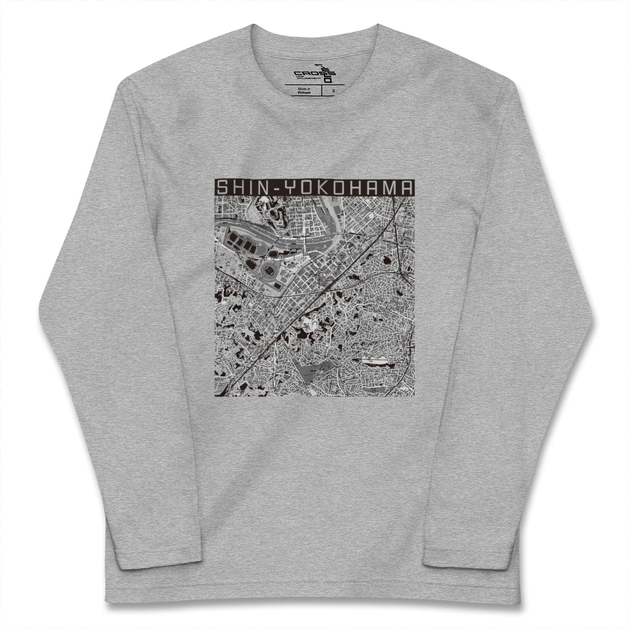 【新横浜（神奈川県）】地図柄ロングスリーブTシャツ