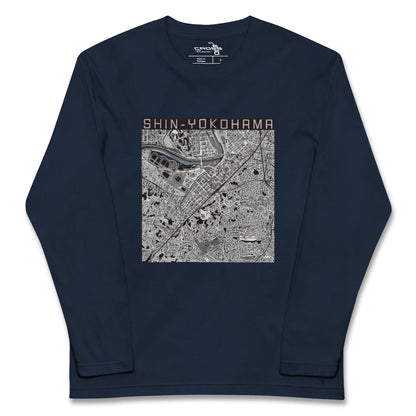 【新横浜（神奈川県）】地図柄ロングスリーブTシャツ