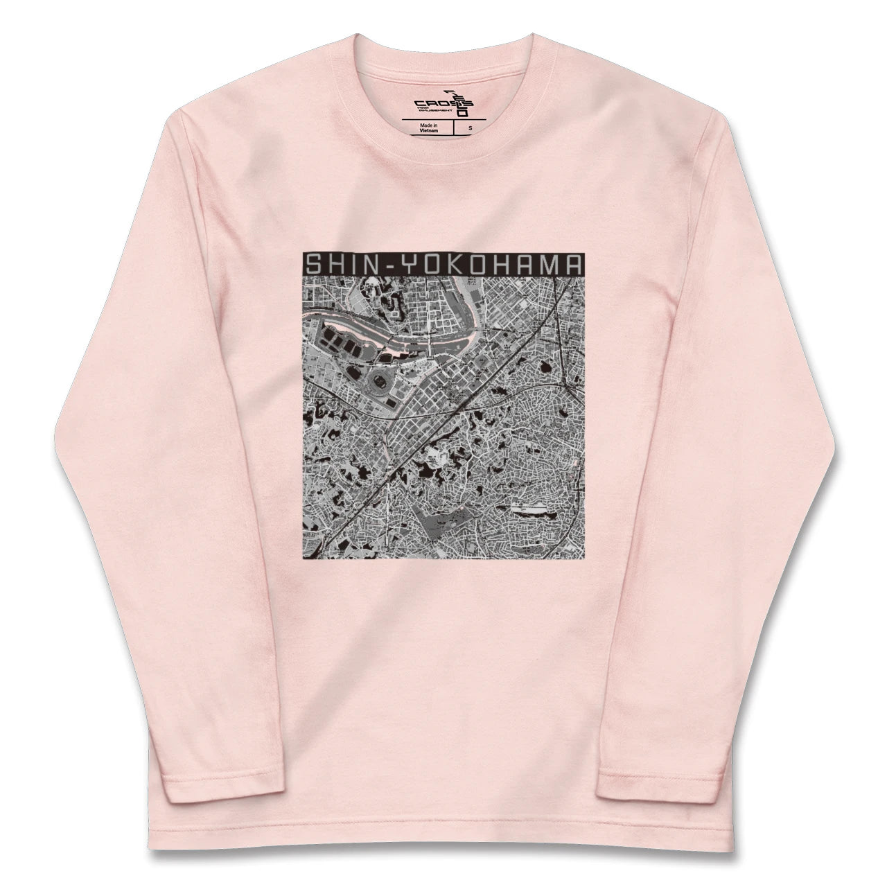 【新横浜（神奈川県）】地図柄ロングスリーブTシャツ